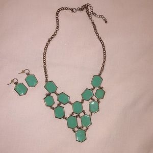 Turquoise Necklace and Earring Set